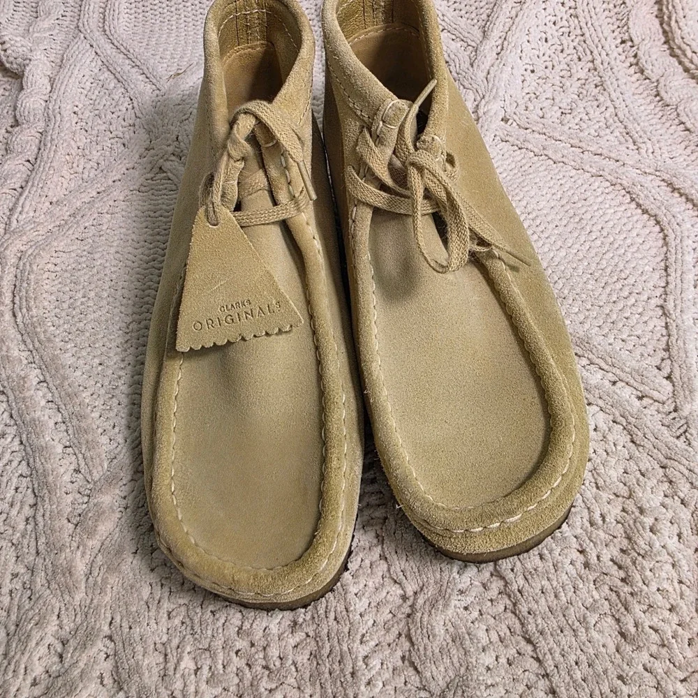 Clarks Originals Wallabee Boots Maple Suede Leather Pristine Men 7 Eu 39.5 W 8.5